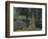 Stone Lantern Illuminated with Candles, Portland Japanese Garden, Oregon, USA-William Sutton-Framed Photographic Print