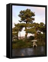 Stone Lantern, Kenrokuen Garden, Ishigawa Prefecture, Japan-Christian Kober-Framed Stretched Canvas