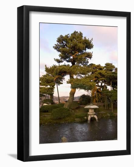 Stone Lantern, Kenrokuen Garden, Ishigawa Prefecture, Japan-Christian Kober-Framed Photographic Print