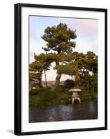 Stone Lantern, Kenrokuen Garden, Ishigawa Prefecture, Japan-Christian Kober-Framed Photographic Print