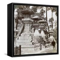 Stone Lanterns at Sumiyoshi, Osaka, Japan, 1904-Underwood & Underwood-Framed Stretched Canvas