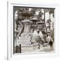 Stone Lanterns at Sumiyoshi, Osaka, Japan, 1904-Underwood & Underwood-Framed Photographic Print