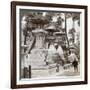Stone Lanterns at Sumiyoshi, Osaka, Japan, 1904-Underwood & Underwood-Framed Photographic Print