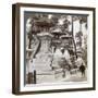Stone Lanterns at Sumiyoshi, Osaka, Japan, 1904-Underwood & Underwood-Framed Photographic Print