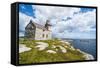 Stone Lighthouse in Rose Blanche, Remote Village in Southern Newfoundland, Canada, North America-Michael Runkel-Framed Stretched Canvas