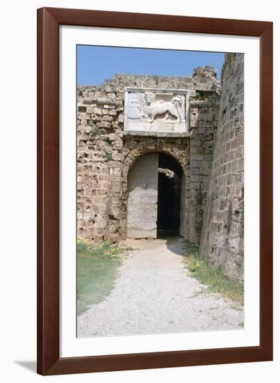 Stone Lion, Othellos Tower, Famagusta, North Cyprus, 2001-Vivienne Sharp-Framed Photographic Print