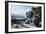 Stone Lion Overseeing the Danshui River from the Guandu Temple, Guandu, Taipei, Taiwan, Asia-Michael Runkel-Framed Photographic Print