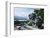 Stone Lion Overseeing the Danshui River from the Guandu Temple, Guandu, Taipei, Taiwan, Asia-Michael Runkel-Framed Photographic Print