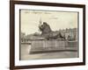 Stone Lion, Trafalgar Square, London, 19th Century-Francis Frith-Framed Giclee Print