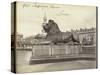 Stone Lion, Trafalgar Square, London, 19th Century-Francis Frith-Stretched Canvas