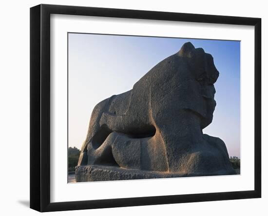 Stone Lion, War Trophy of Nebuchadnezzar II, Babylon, Iraq-null-Framed Giclee Print