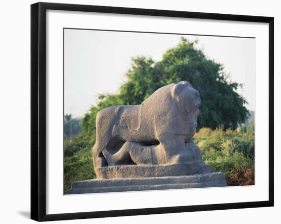 Stone Lion, War Trophy of Nebuchadnezzar II, Babylon, Iraq-null-Framed Giclee Print