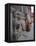 Stone Lions Guard a Prayer Wall in Durbar Square, Kathmandu, Nepal, Asia-Mark Chivers-Framed Stretched Canvas