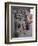 Stone Lions Guard a Prayer Wall in Durbar Square, Kathmandu, Nepal, Asia-Mark Chivers-Framed Photographic Print