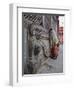 Stone Lions Guard a Prayer Wall in Durbar Square, Kathmandu, Nepal, Asia-Mark Chivers-Framed Photographic Print