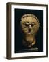 Stone Male Head with Moustache and Collar, from Msecke Zehrovice, Czech Republic-null-Framed Giclee Print