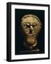 Stone Male Head with Moustache and Collar, from Msecke Zehrovice, Czech Republic-null-Framed Giclee Print