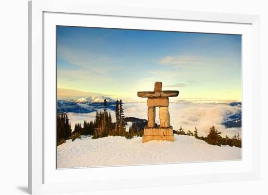 Stone Man on Mount Whistler-null-Framed Art Print