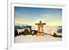 Stone Man on Mount Whistler-null-Framed Art Print