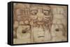 Stone Mask of Mayan Sun God Kinichna-Richard Maschmeyer-Framed Stretched Canvas