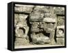 Stone Mask on Temple of Masonry Altars, Altun Ha, Belize, Central America-Upperhall-Framed Stretched Canvas