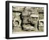 Stone Mask on Temple of Masonry Altars, Altun Ha, Belize, Central America-Upperhall-Framed Photographic Print