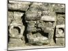 Stone Mask on Temple of Masonry Altars, Altun Ha, Belize, Central America-Upperhall-Mounted Photographic Print