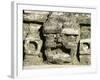 Stone Mask on Temple of Masonry Altars, Altun Ha, Belize, Central America-Upperhall-Framed Photographic Print