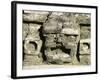 Stone Mask on Temple of Masonry Altars, Altun Ha, Belize, Central America-Upperhall-Framed Photographic Print