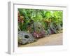 Stone Money Bank, Yap, Micronesia, Pacific-Nico Tondini-Framed Photographic Print