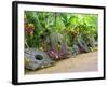 Stone Money Bank, Yap, Micronesia, Pacific-Nico Tondini-Framed Photographic Print