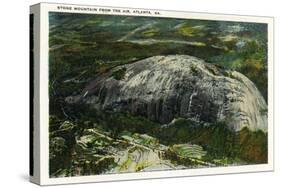 Stone Mountain, Georgia - Aerial View of the Mountain-Lantern Press-Stretched Canvas