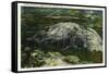 Stone Mountain, Georgia - Aerial View of the Mountain-Lantern Press-Framed Stretched Canvas