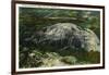 Stone Mountain, Georgia - Aerial View of the Mountain-Lantern Press-Framed Art Print