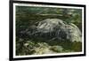 Stone Mountain, Georgia - Aerial View of the Mountain-Lantern Press-Framed Art Print