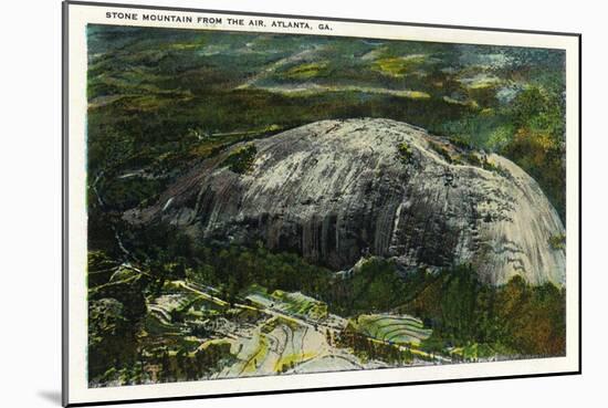 Stone Mountain, Georgia - Aerial View of the Mountain-Lantern Press-Mounted Art Print