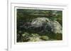 Stone Mountain, Georgia - Aerial View of the Mountain-Lantern Press-Framed Premium Giclee Print