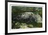 Stone Mountain, Georgia - Aerial View of the Mountain-Lantern Press-Framed Premium Giclee Print