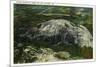 Stone Mountain, Georgia - Aerial View of the Mountain-Lantern Press-Mounted Premium Giclee Print