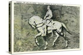 Stone Mountain, Georgia - General Lee and His Horse Traveler-Lantern Press-Stretched Canvas