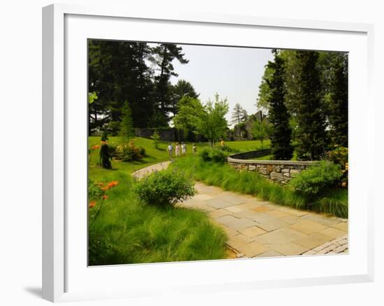 Stone Path at Chanticleer Garden, Wayne, Pennsylvania, USA-Ellen Clark-Framed Photographic Print