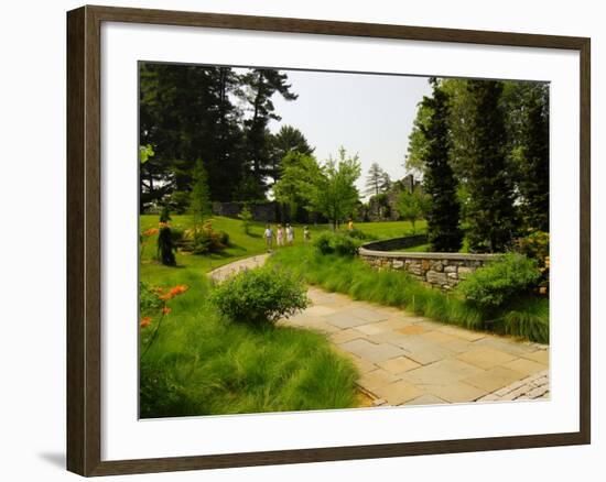 Stone Path at Chanticleer Garden, Wayne, Pennsylvania, USA-Ellen Clark-Framed Photographic Print