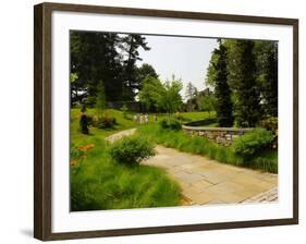 Stone Path at Chanticleer Garden, Wayne, Pennsylvania, USA-Ellen Clark-Framed Photographic Print