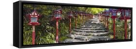 Stone Paved Approach for a Shrine, Kibune Shrine, Kyoto Prefecture, Japan-null-Framed Stretched Canvas