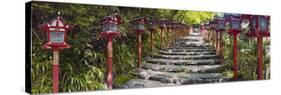Stone Paved Approach for a Shrine, Kibune Shrine, Kyoto Prefecture, Japan-null-Stretched Canvas
