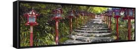 Stone Paved Approach for a Shrine, Kibune Shrine, Kyoto Prefecture, Japan-null-Framed Stretched Canvas