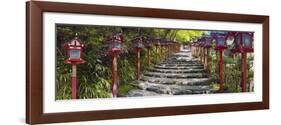 Stone Paved Approach for a Shrine, Kibune Shrine, Kyoto Prefecture, Japan-null-Framed Photographic Print