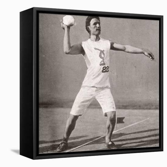 Stone Putting - Olympic Games 1906-null-Framed Stretched Canvas