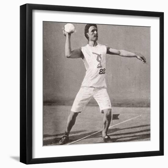 Stone Putting - Olympic Games 1906-null-Framed Photographic Print