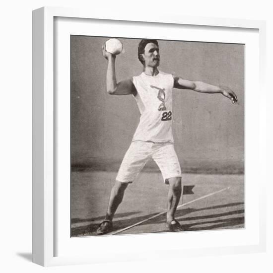 Stone Putting - Olympic Games 1906-null-Framed Photographic Print